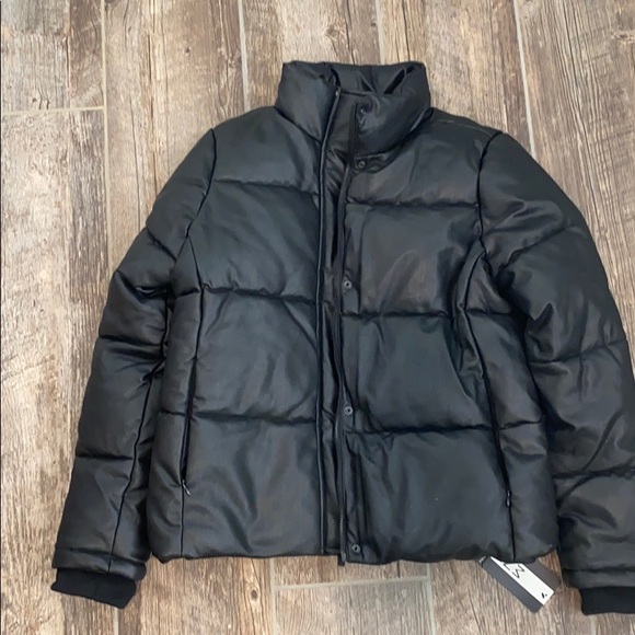 marc new york leather puffer